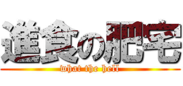 進食の肥宅 (what the hell)