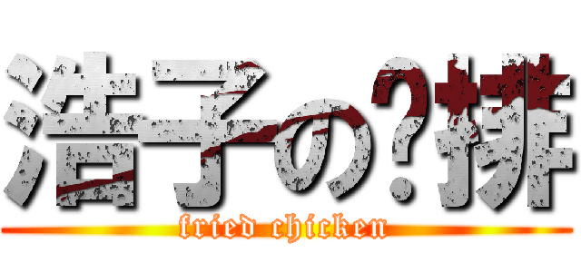浩子の雞排 (fried chicken)