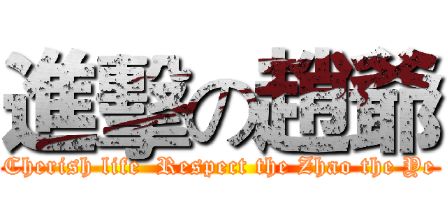 進擊の趙爺 (Cherish life  Respect the Zhao the Ye)