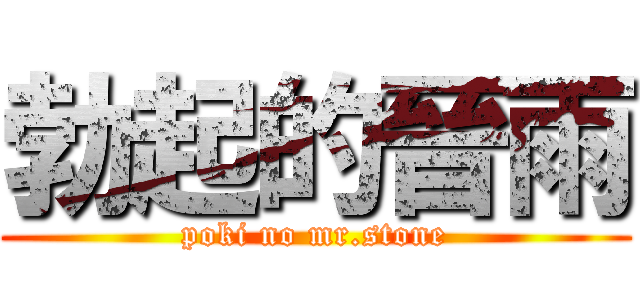 勃起的晉雨 (poki no mr.stone)