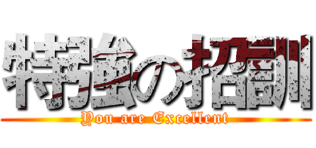特強の招訓 (You are Excellent)