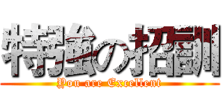 特強の招訓 (You are Excellent)