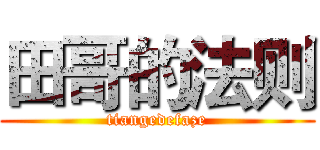田哥的法则 (tiangedefaze)