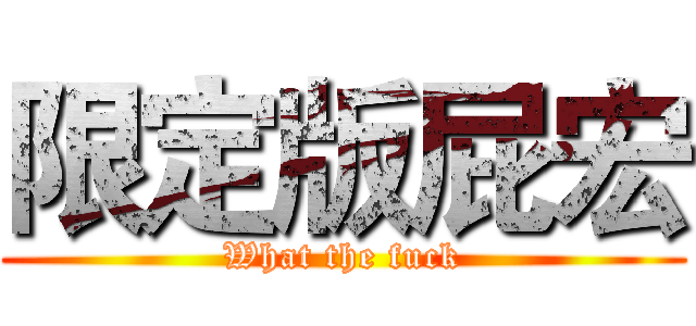 限定版屁宏 (What the fuck)