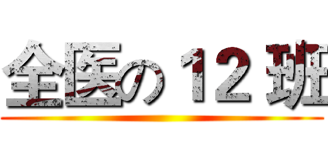 全医の１２ 班 ()