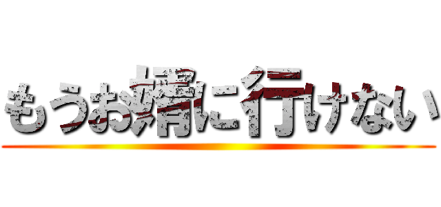 もうお婿に行けない ()