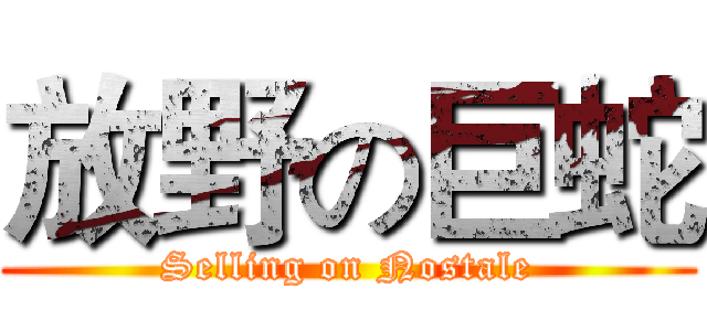 放野の巨蛇 (Selling on Nostale)