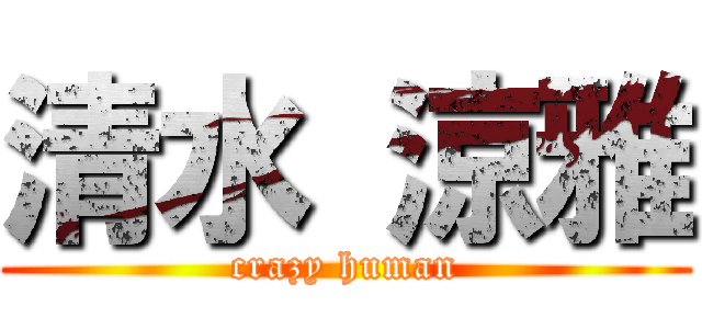 清水 涼雅 (crazy human)