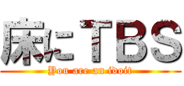 床にＴＢＳ (You are an idoit)