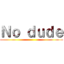 Ｎｏ ｄｕｄｅ ()