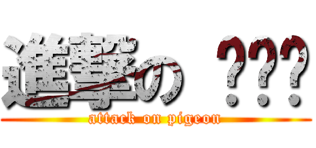 進撃の 비둘기 (attack on pigeon)