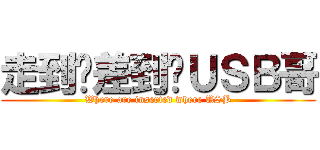 走到哪差到哪ＵＳＢ哥 (Where are inserted where USB)