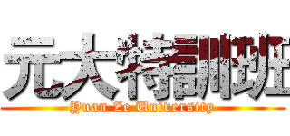 元大特訓班 (Yuan Ze University)