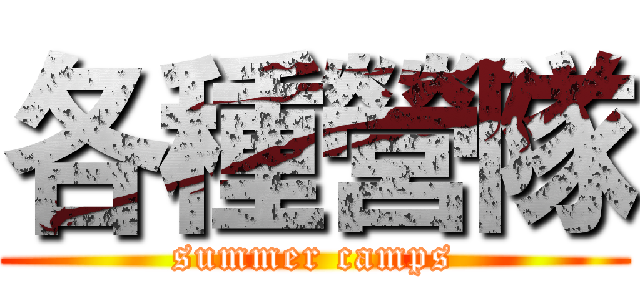 各種營隊 (summer camps)