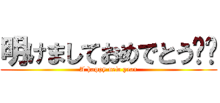 明けましておめでとう‼︎ (A happy new year)