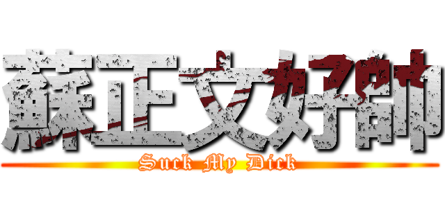 蘇正文好帥 (Suck My Dick)