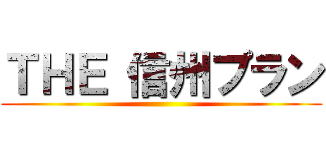 ＴＨＥ 信州プラン ()