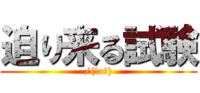 迫り来る試験 (/(＾o＾))