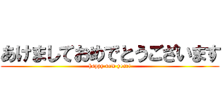 あけましておめでとうございます (happy new year!)