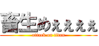 畜生めぇぇぇぇ (attack on titan)
