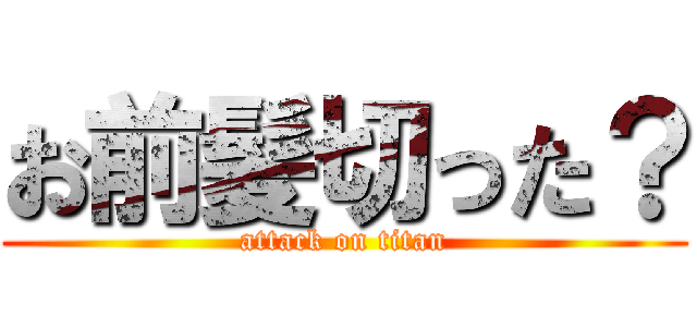 お前髪切った？ (attack on titan)