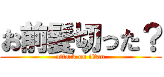 お前髪切った？ (attack on titan)