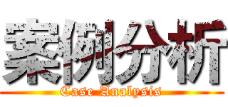 案例分析 (Case Analysis)