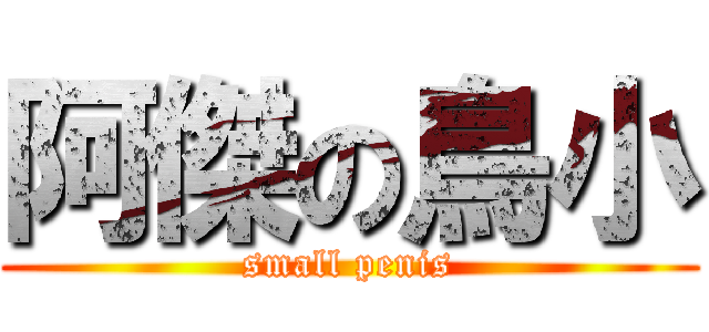 阿傑の鳥小 (small penis)