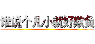 谁说个儿小就好欺负 ()