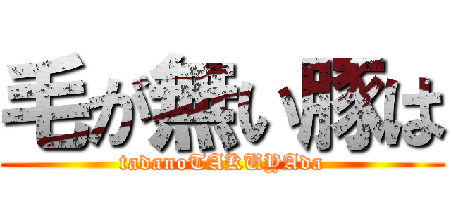 毛が無い豚は (tadanoTAKUYAda)