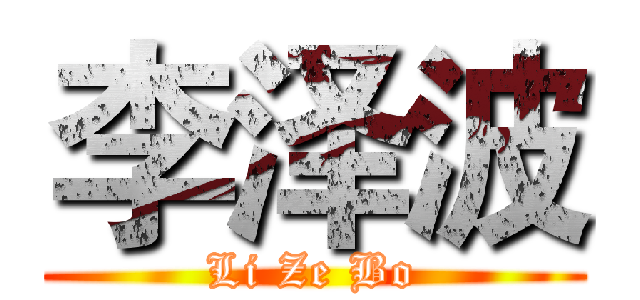 李泽波 (Li Ze Bo)