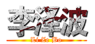 李泽波 (Li Ze Bo)