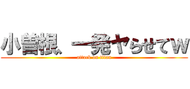 小曽根、一発ヤらせてｗ (attack on titan)