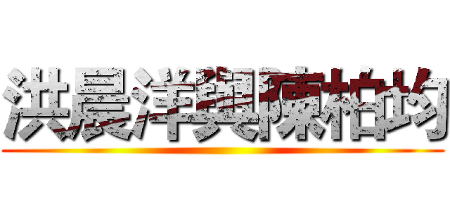 洪晨洋與陳柏均 ()