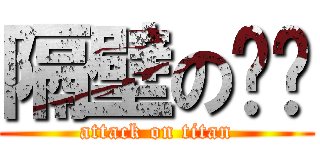 隔壁の栳樑 (attack on titan)
