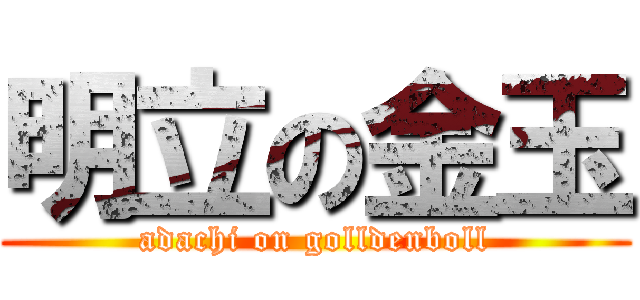 明立の金玉 (adachi on golldenboll)