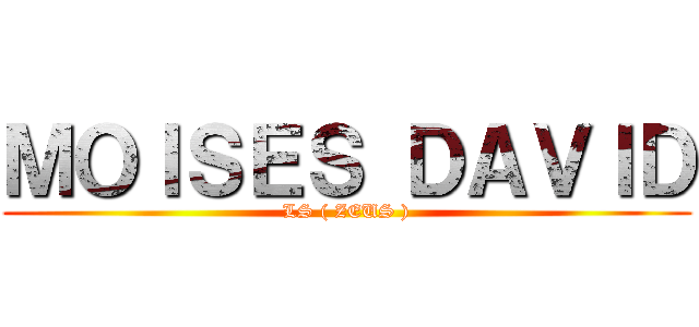 ＭＯＩＳＥＳ ＤＡＶＩＤ (LS ( ZEUS ))