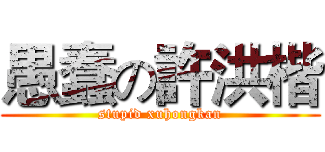 愚蠢の許洪楷 (stupid xuhongkan)