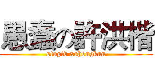 愚蠢の許洪楷 (stupid xuhongkan)
