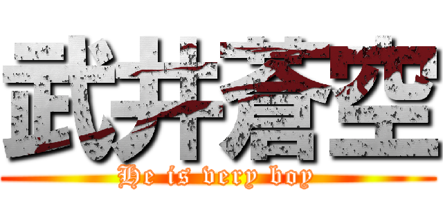 武井蒼空 (He is very boy)