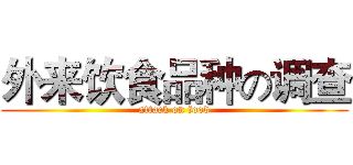 外来饮食品种の调查 (attack on food)