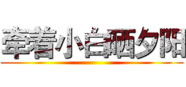 牵着小白晒夕阳 ()