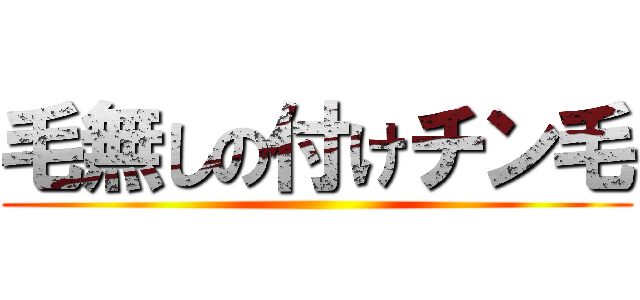 毛無しの付けチン毛 ()
