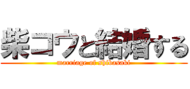 柴コウと結婚する (marriage of shibasaki)