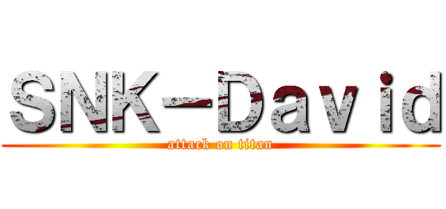 ＳＮＫ－Ｄａｖｉｄ (attack on titan)
