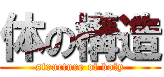 体の構造 (structure of bofy)