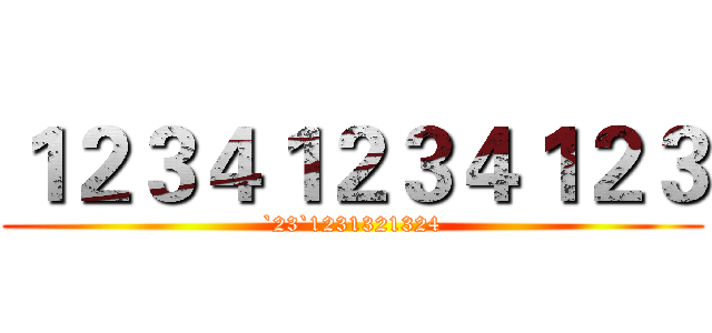 １２３４１２３４１２３ (`23`1231321324)