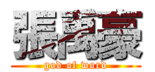 張禹豪 (god of word)