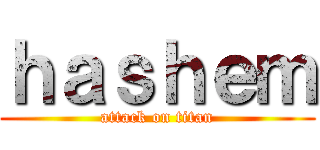 ｈａｓｈｅｍ (attack on titan)