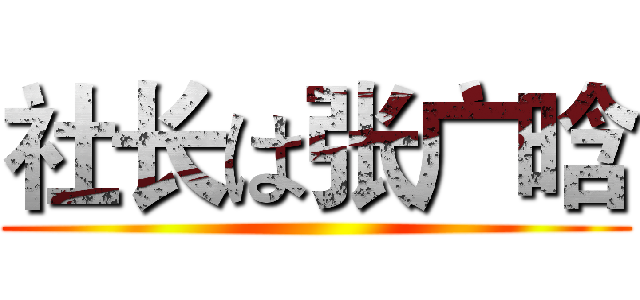 社长は张广晗 ()